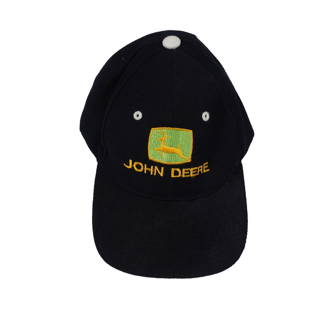 John Deere Wool Blend Black Kids Youth Adjustable Cap Hat
